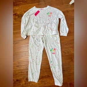 Lilly Pulitzer Brand New w/tags! Resort paint jogging set Top L, Bottom M.